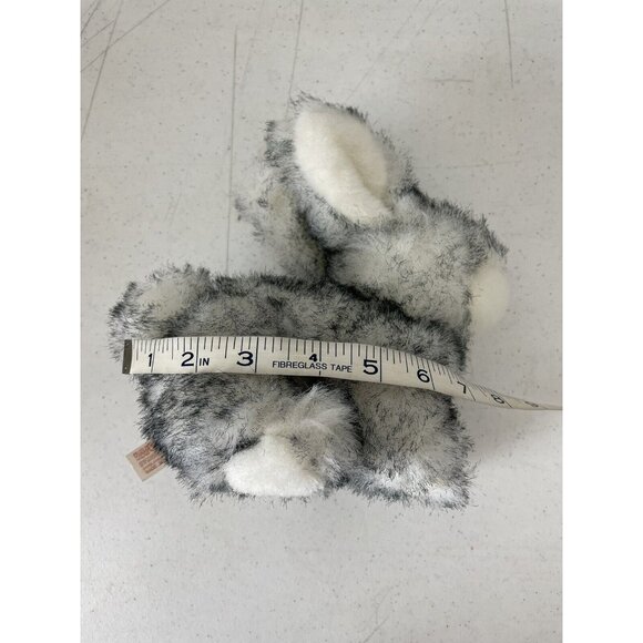 Dan Dee Plush Bunny Rabbit Soft Stuffed Animal White Gray Realistic Small - Picture 9 of 10